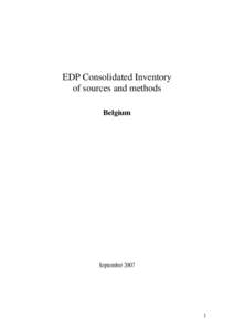 EDP Consolidated Inventory of sources and methods Belgium September 2007