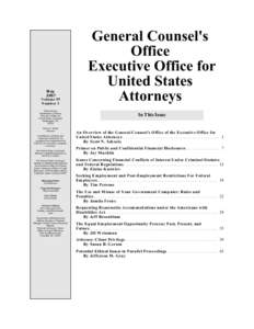 M ay 2007 Volume 55 Number 3 United States Department of Justice