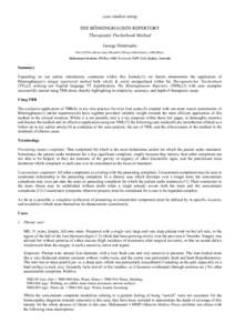 case studies using THE BÖNNINGHAUSEN REPERTORY Therapeutic Pocketbook Method George Dimitriadis BSc.(UNSW), DHom.(Syd), DHomMCCH(Eng), MBöAG(Ger), LiRF(HISyd)