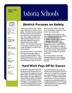ASTORIA SCHOOL DISTRICT Astoria Schools M A Y ,
