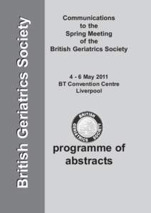 BritishGeriatricsSociety  Communications Communications tothe tothe