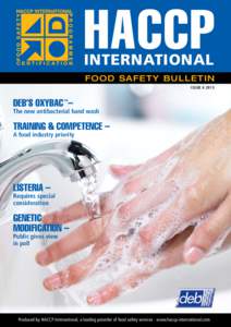 HACCP INTERNATIONAL FOOD SAFETY BULLETIN ISSUE[removed]