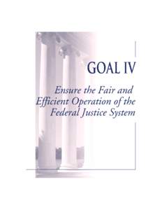 CHAPTER II  GOAL IV Ensure the Fair and Efficient Operation of the Federal Justice System