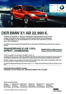 BMW X1  www.bmw.de/X1 Freude am Fahren