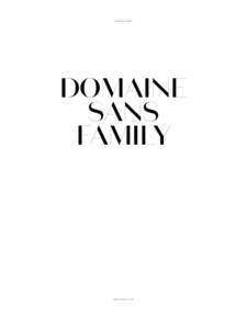 Domaine Sans  Domaine Sans Family