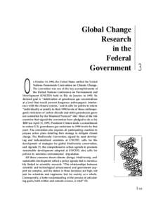 Global Change Research in the Federal Government