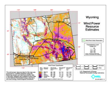 Wyoming - Wind Power Resource Estimates