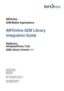 INFOnline SZM library integration guide WindowsPhone 1.1 english