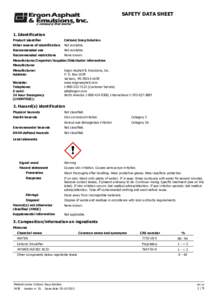 SAFETY DATA SHEET  1. Identification Product identifier  Cationic Soap Solution