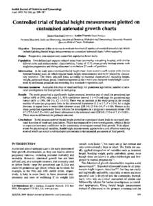 Controlled trial of fundal height measurement plotted on customised antenatal growth charts