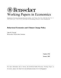 Microsoft Word - Behavioral_Economics_and_Climate_Ch ange_Policy.doc