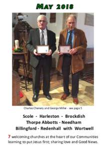 M AYCharles Chenery and George Miller - see page 5 Scole - Harleston - Brockdish Thorpe Abbotts - Needham