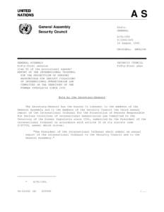 UNITED NATIONS AS General Assembly Security Council