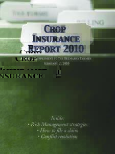 Agricultural insurance / Energy crops / Agricultural economics / Institutional investors / Crop insurance / Insurance / Crop Revenue Coverage / Prevented planting acreage / Soybean / Agriculture / United States Department of Agriculture / Food and drink