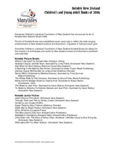 Microsoft Word - Storylines Notable Books List 2006.doc