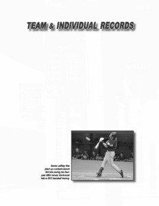 TEAM & INDIVIDUAL RECORDS  Senior Jeffrey Rea
