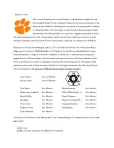 Clemson University / Heating /  ventilating /  and air conditioning / South Carolina / American Association of State Colleges and Universities / Association of Public and Land-Grant Universities