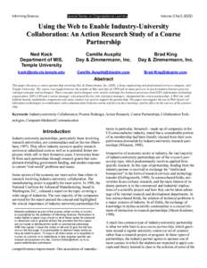 Collaboration / Computer-mediated communication / Organizational behavior / Ned Kock / Process Redesign / E-learning / Collaborative software / Participatory action research / European Institute of Innovation and Technology / Education / Knowledge / Learning