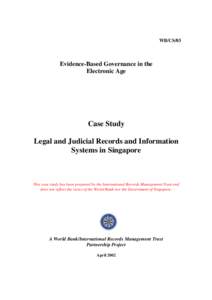 WB/CS/03  Evidence-Based Governance in the Electronic Age  Case Study