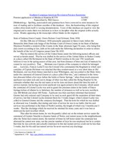 Southern Campaign American Revolution Pension Statements Pension application of Mordecai Franklin R3759 fn14NC Transcribed by Will Graves[removed]Methodology: Spelling, punctuation and grammar have been corrected in some