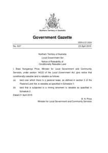 Northern Territory Government S37