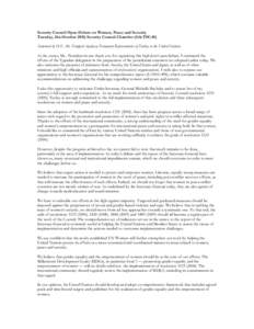 Security Council Open Debate on Women, Peace and Security Tuesday, 26th October 2010, Security Council Chamber (GA-TSC-01) Statement by H.E. Mr. Ertuğrul Apakan, Permanent Representative of Turkey to the United Nations 