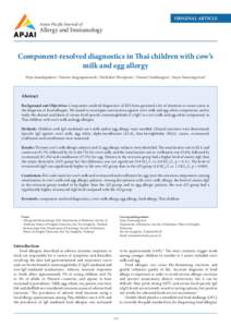 ORIGINAL ARTICLE  Asian Pacific Journal of Allergy and Immunology