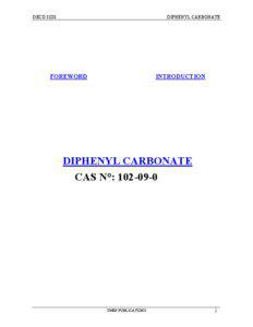 OECD SIDS  DIPHENYL CARBONATE