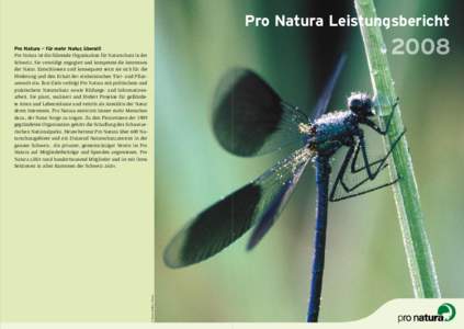 Pro Natura Leistungsbericht  2008 © Florian Moellers / Prisma