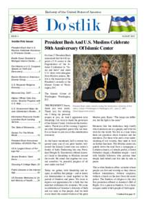 Embassy of the United States of America  Do’stlik ISSUE 4  Inside this issue: