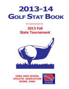 [removed]GOLF STAT BOOK UP TO AND INCLUDING THE