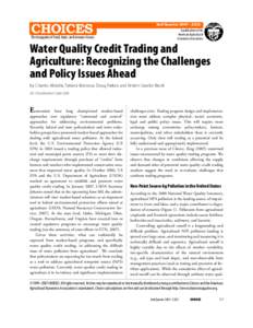 Water Quality Credit Trading and Agriculture: Recognizing the Challenges and Policy Issues Ahead