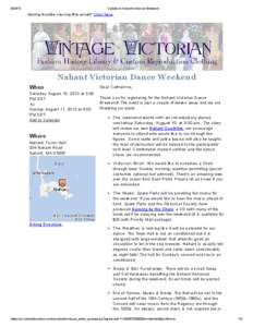 [removed]Update on Nahant Victorian Weekend Having trouble viewing this email? C lick here