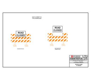 SIGN PLACEMENT ON TYPE III BARRICADES ROAD CLOSED ROAD