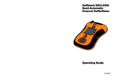 Defibtech DDU-2300 Semi-Automatic External Defibrillator Operating Guide