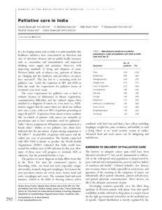 Palliative care / Journal of Pain and Symptom Management / Robert Twycross / Regional Cancer Centre /  Thiruvananthapuram / Pain management / Management of cancer / Oncology / Institute of Palliative Medicine / Palliative sedation / Medicine / Palliative medicine / Hospice