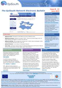 The EpiSouth Network Electronic Bulletin  Issue N. 21 June[removed]EpiSouth Events