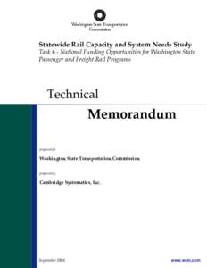 National Funding Opportunities for Washington State Tech Memo6