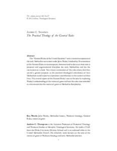 2Thompson_The Practical Theology of the General Rules_Asbury Journal_68-2_pp6-27