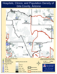 e Valley Medical Center  ast Hospitals, Clinics, and Population Density of Gila County, Arizona