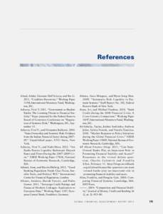 References  Abiad, Abdul, Giovanni Dell’Ariccia, and Bin Li. 2011. “Creditless Recoveries.” Working Paper 11/58, International Monetary Fund, Washington, DC. Acharya, Viral V. 2011. “Government as Shadow