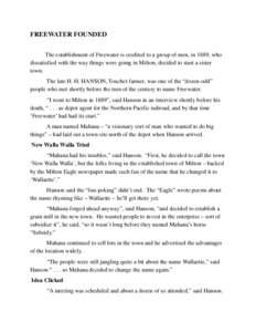 Microsoft Word - Early History of the Milton-Freewater edited