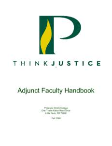 1  Adjunct Faculty Handbook Philander Smith College One Trudie Kibbe Reed Drive Little Rock, AR 72202