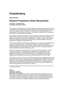 Press release Dexter Bang Sinister - 4 January version