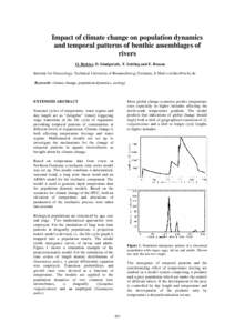 Impact of climate change on population dynamics and temporal patterns of benthic assemblages of rivers