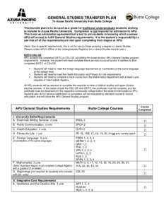 Microsoft Word - Butte College GS Transfer Plan.doc