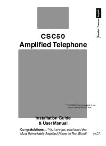 CSC50 Amplified Telephone *** The CSC50 Phone is available in two colors: Charcoal and Off-white.