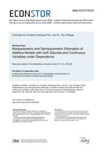 Nonparametric regression / Semiparametric model / Statistics / Non-parametric statistics / Regression analysis