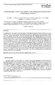 The EuropeanJouma|oÍMinera|Processing and Environmenta|Protection  of the riverssystemin the miningand industrial area Characterization of Baia Mare,Romania