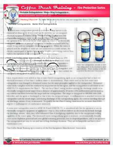 Coffee Break Training - Fire Protection Series - Portable Extinguishers:  Water Mist Extinguishers